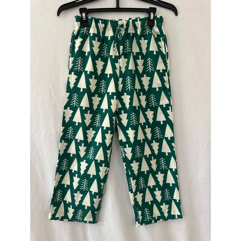 Hanna Andersson 2pc Christmas Tree PJ Set 6 7 Pajamas Green